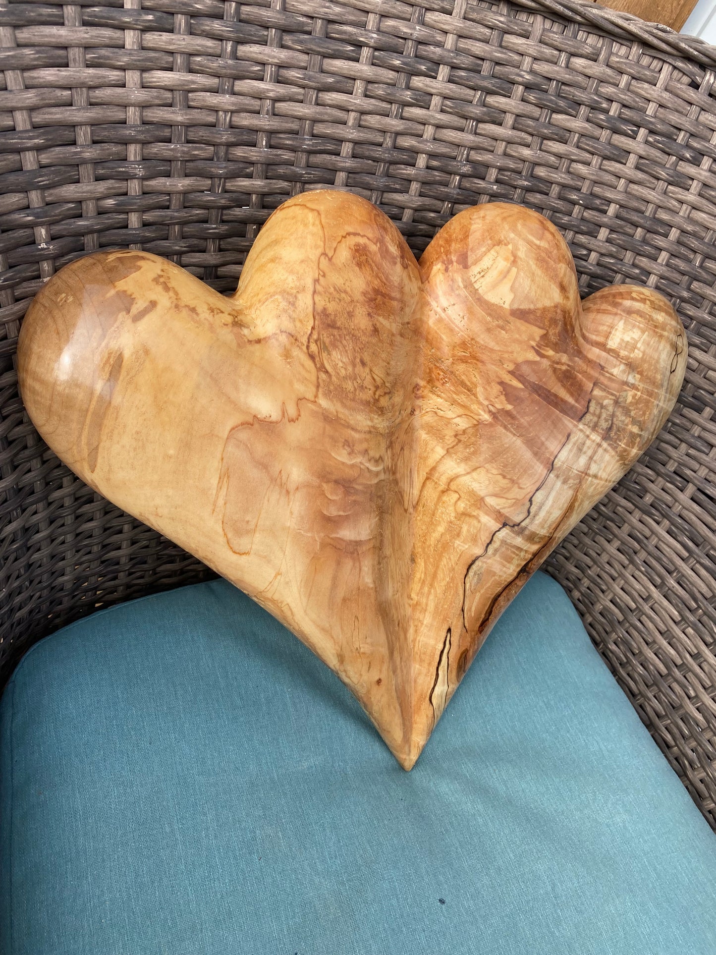 Large Wedding Two Become One Double 3D Heart Sculpture Anniversaries gift 20th anniversary wooden Art birthday gift Mother’s Day gift Wooden heart