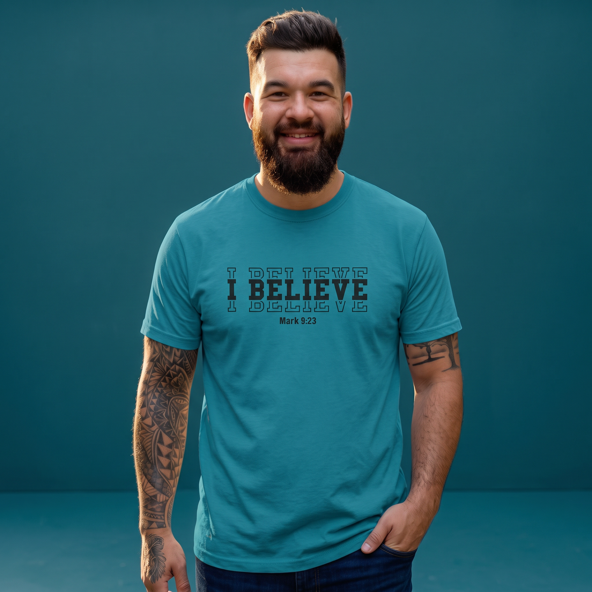 I Believe T-Shirt — Faith Graphic Tee (Biblical Matthew 21:22)