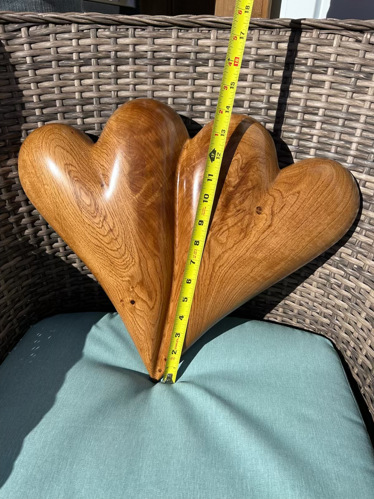 Large Wedding Two Become One Double 3D Heart Sculpture Anniversaries gift 20th anniversary wooden Art birthday gift Mother’s Day gift Wooden heart