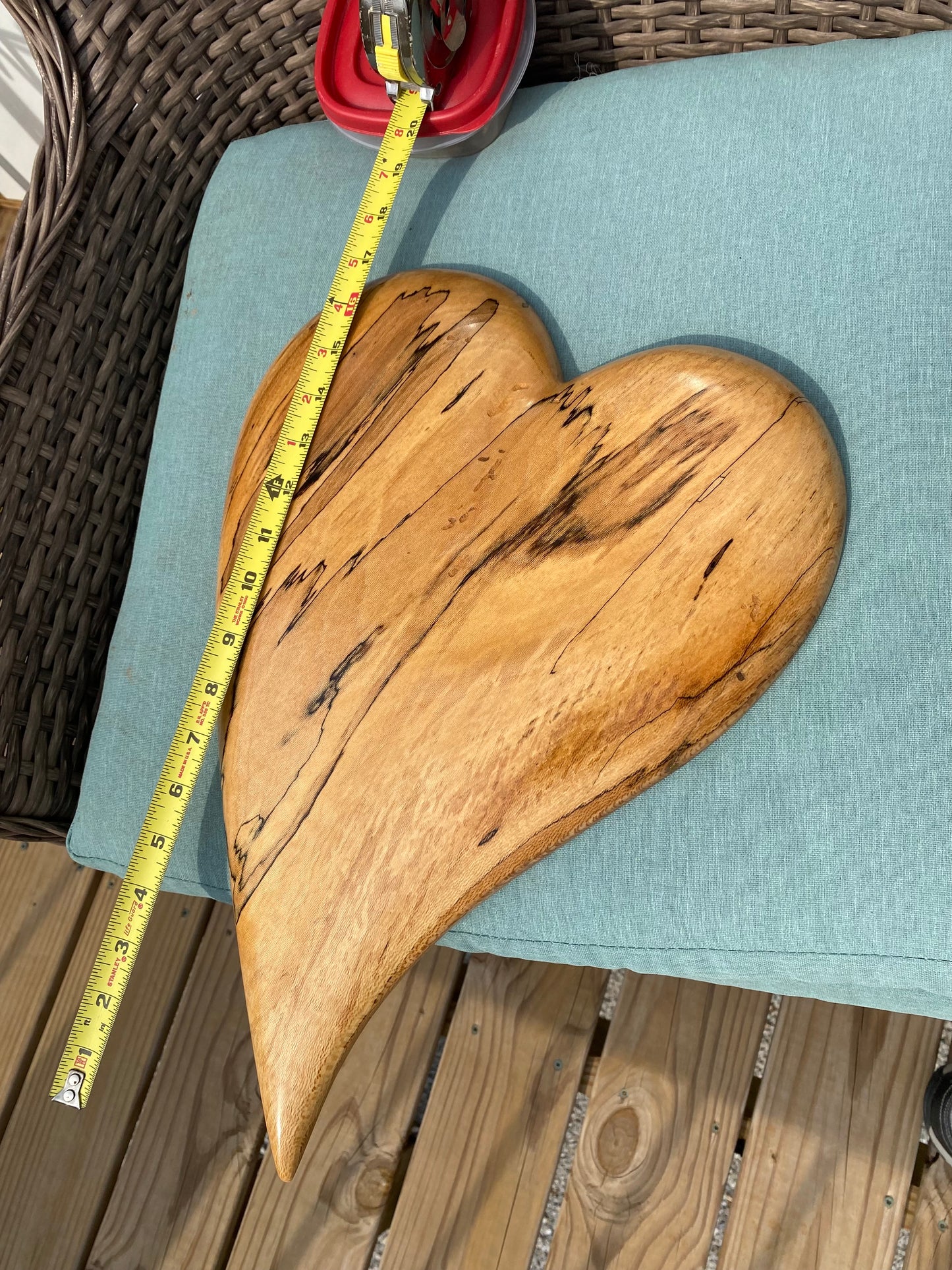 3D art Large Hand Carved Wooden Heart Wall Decor – 3D Rustic Wood Heart Sculpture – Anniversary / Wedding Gift – Handmade Natural Wood Art