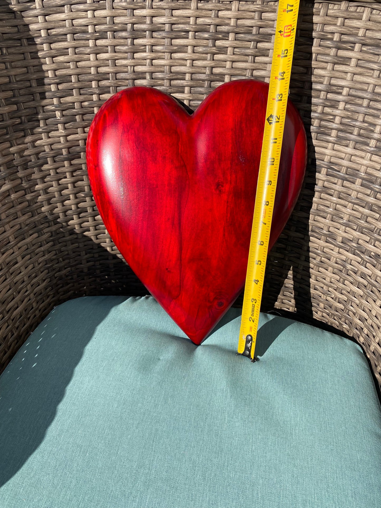 Red 3D Heart Sculpture Anniversaries gift 20th anniversary wooden Art birthday gift Mother’s Day gift Wooden heart Father’s Day home decor wood sculptures