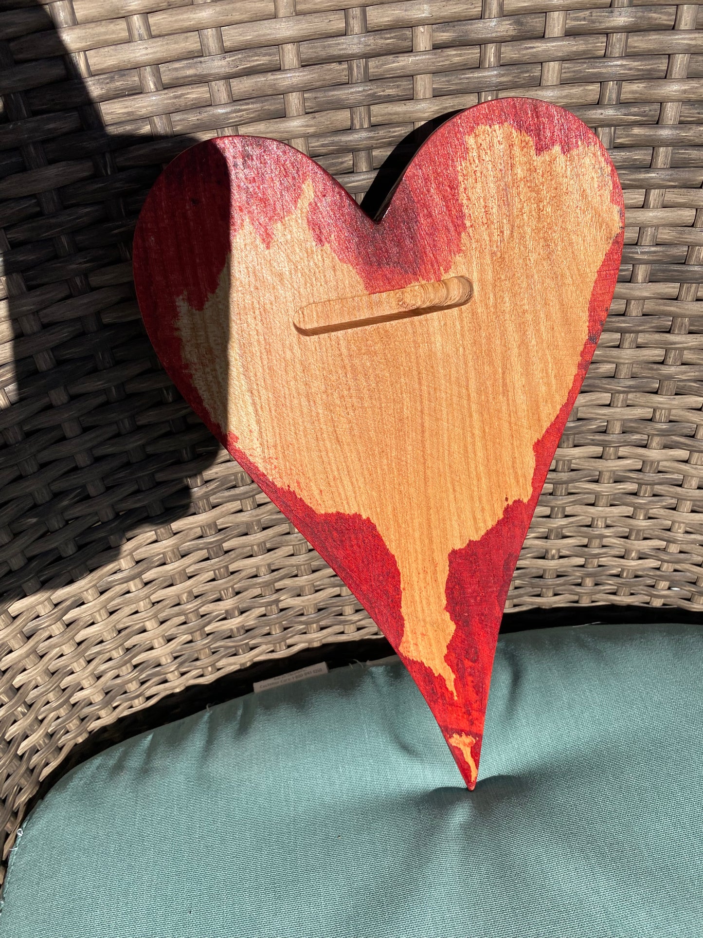 Red 3D Heart Sculpture Anniversaries gift 20th anniversary wooden Art birthday gift Mother’s Day gift Wooden heart