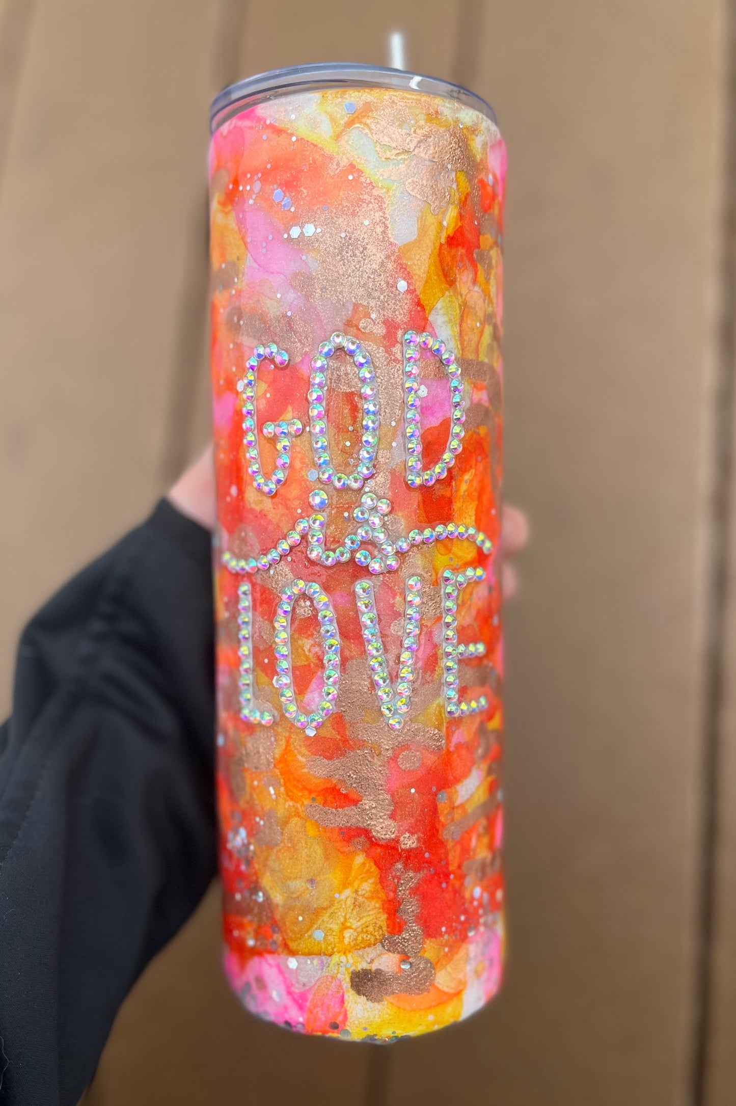 Rhinestone God Is Love 30oz Tumbler With Handle Tumbler 30oz Epoxy Tumblers Scripture Gifts Christian Gifts Bible Verse RhinestoneTumblers Cup with Handle