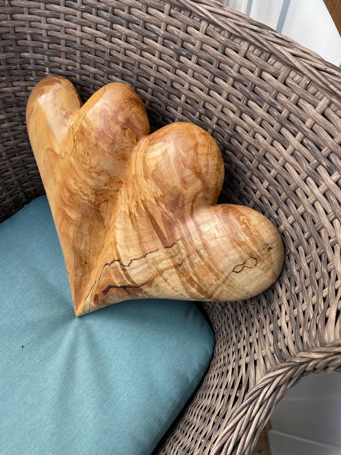 Large Wedding Two Become One Double 3D Heart Sculpture Anniversaries gift 20th anniversary wooden Art birthday gift Mother’s Day gift Wooden heart