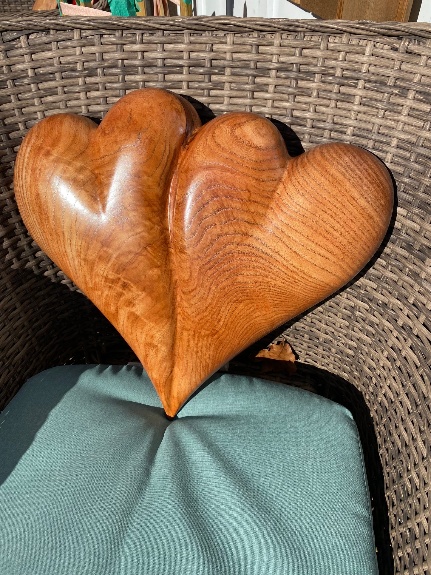 Large Wedding Two Become One Double 3D Heart Sculpture Anniversaries gift 20th anniversary wooden Art birthday gift Mother’s Day gift Wooden heart