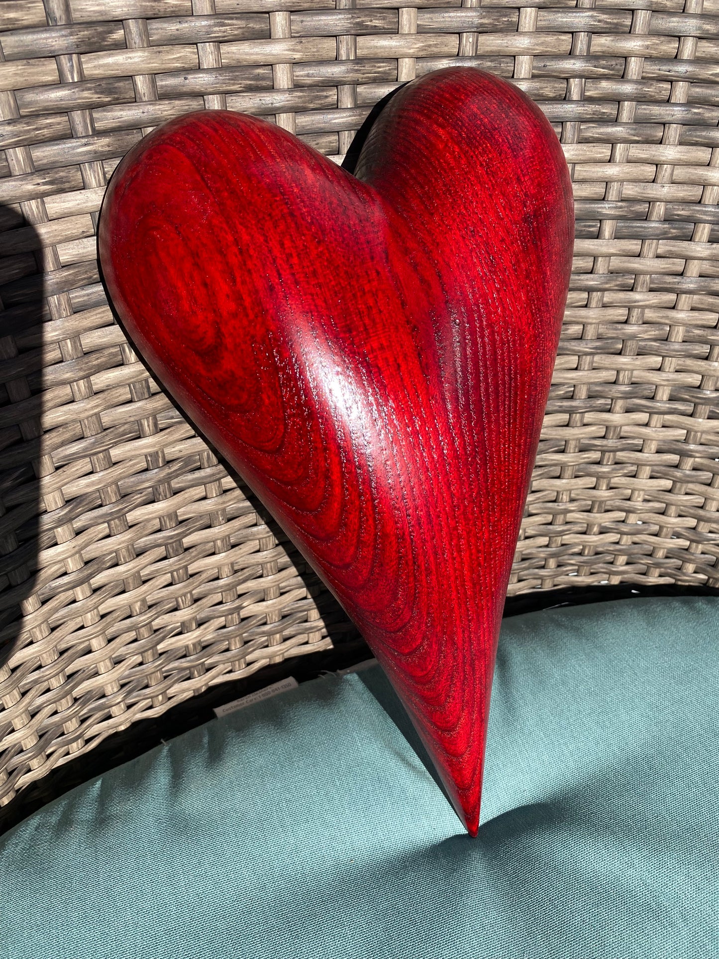 Red 3D Heart Sculpture Anniversaries gift 20th anniversary wooden Art birthday gift Mother’s Day gift Wooden heart