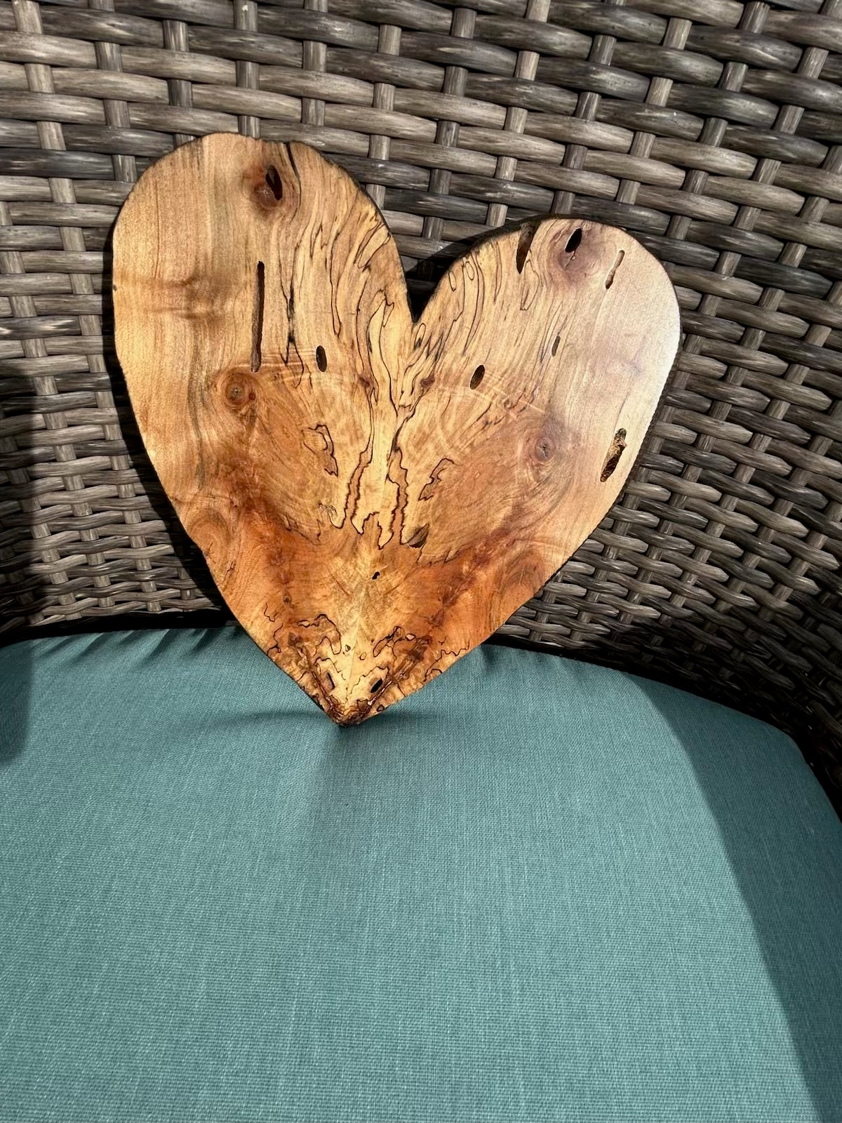 Wooden heart wooden art abstract art wall hanging heart wooden heart with hanging strip