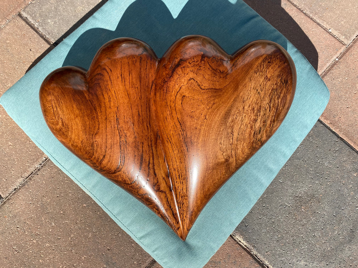 Large Wedding Two Become One Double 3D Heart Sculpture Anniversaries gift 20th anniversary wooden Art birthday gift Mother’s Day gift Wooden heart