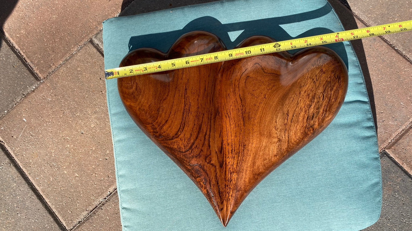 Large Wedding Two Become One Double 3D Heart Sculpture Anniversaries gift 20th anniversary wooden Art birthday gift Mother’s Day gift Wooden heart