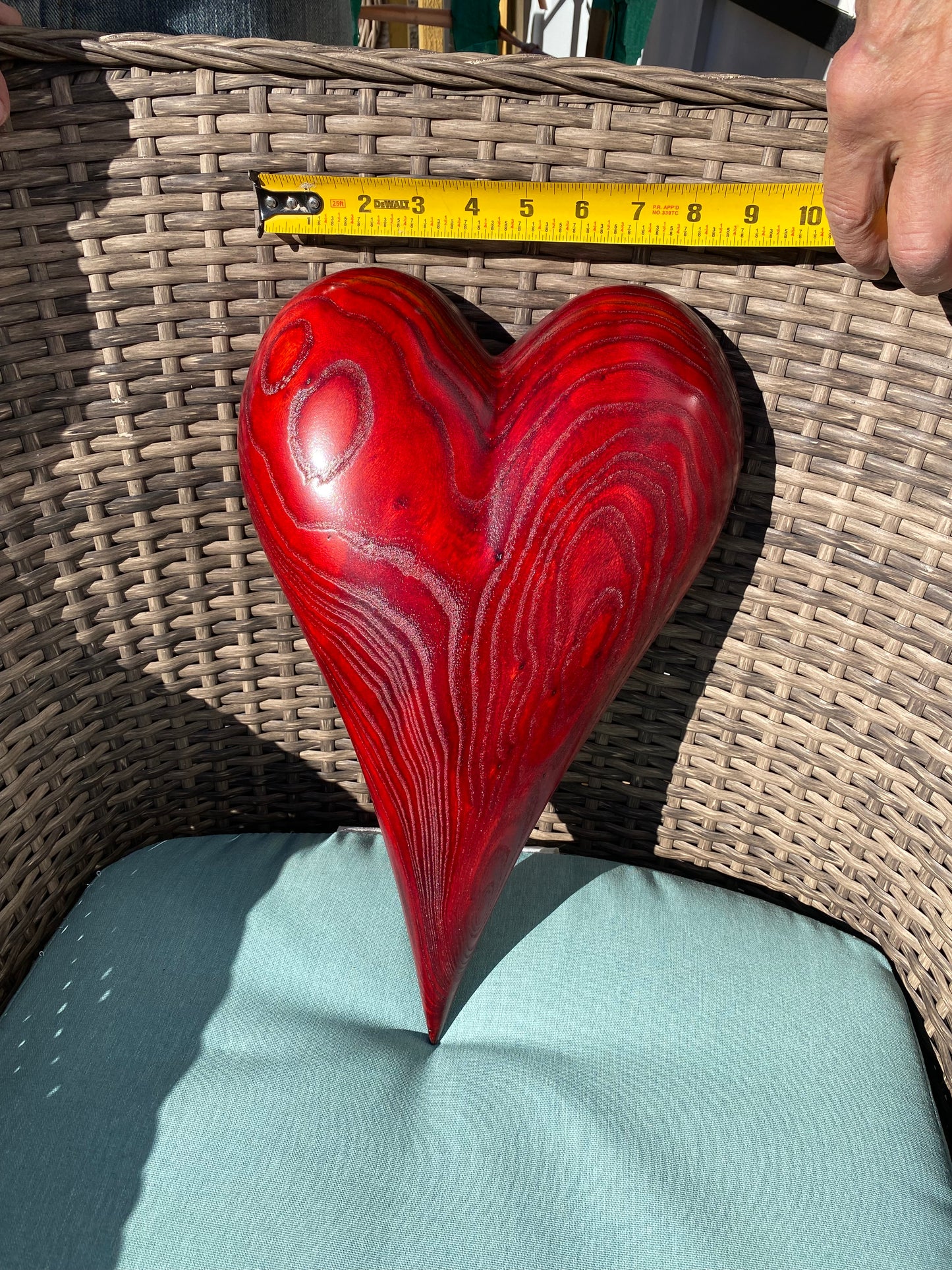 Red 3D Heart Sculpture Anniversaries gift 20th anniversary wooden Art birthday gift Mother’s Day gift Wooden heart Father’s Day home decor wood sculptures