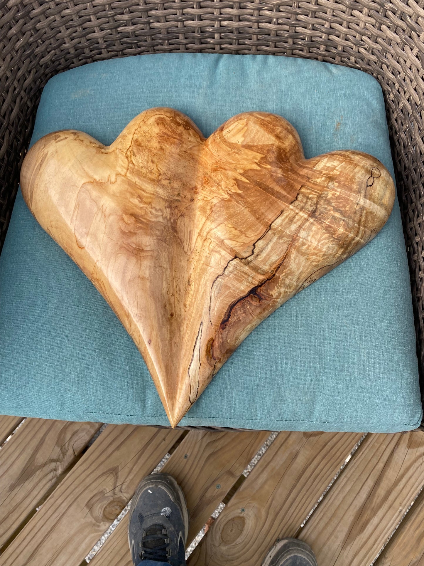 Large Wedding Two Become One Double 3D Heart Sculpture Anniversaries gift 20th anniversary wooden Art birthday gift Mother’s Day gift Wooden heart