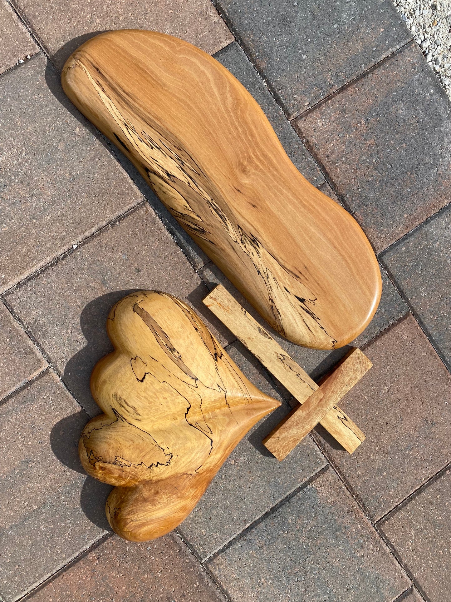 3 piece set SET Large Wedding Two Become One Double 3D Heart Sculpture Anniversaries gift 20th anniversary wooden Art birthday gift Mother’s Day gift Wooden heart