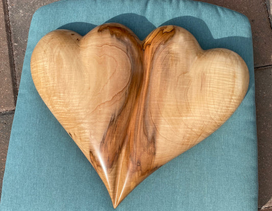 Large Wedding Two Become One Double 3D Heart Sculpture Anniversaries gift 20th anniversary wooden Art birthday gift Mother’s Day gift Wooden heart