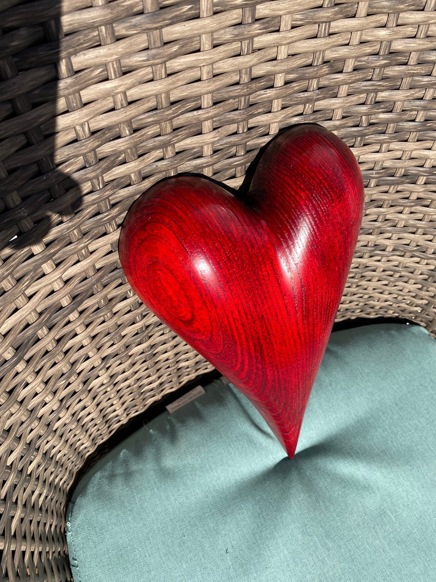 Red 3D Heart Sculpture Anniversaries gift 20th anniversary wooden Art birthday gift Mother’s Day gift Wooden heart