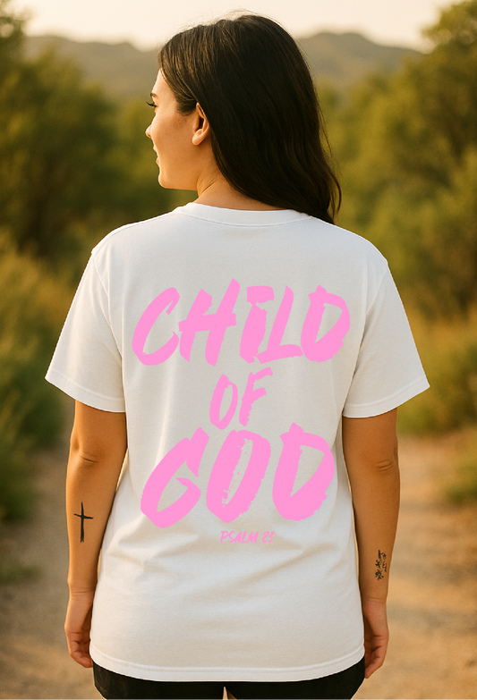 Child of God Pink Comfort colors graphic tee