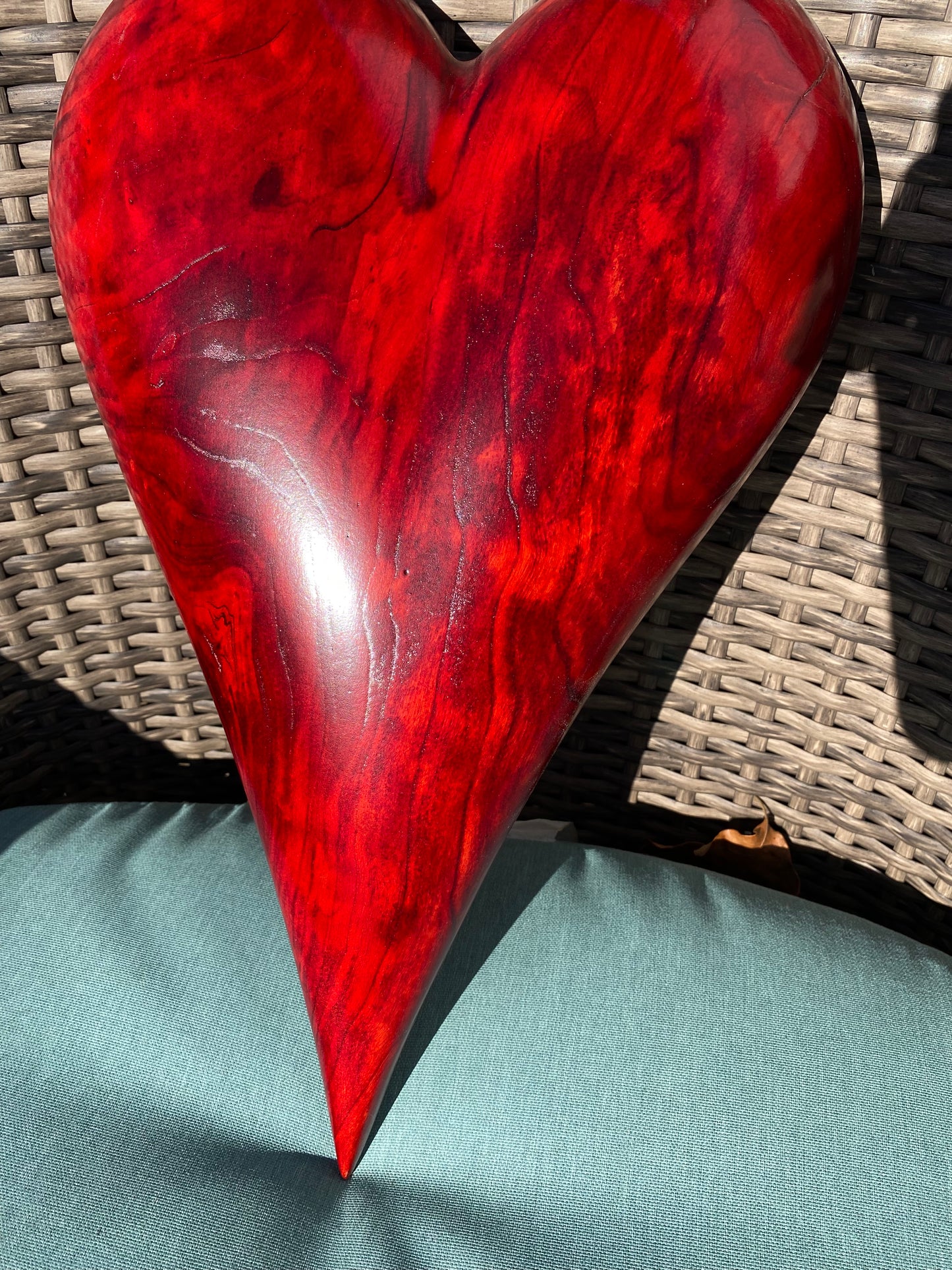 Red 3D Heart Sculpture Anniversaries gift 20th anniversary wooden Art birthday gift Mother’s Day gift Wooden heart Father’s Day home decor wood sculptures