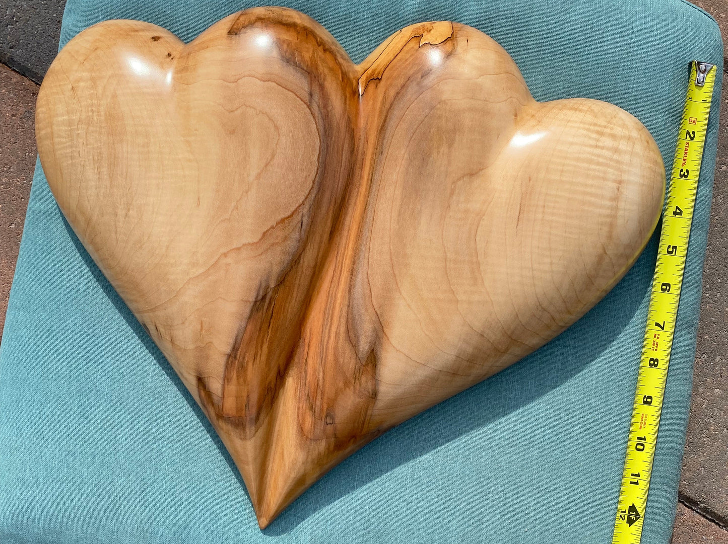 Large Wedding Two Become One Double 3D Heart Sculpture Anniversaries gift 20th anniversary wooden Art birthday gift Mother’s Day gift Wooden heart
