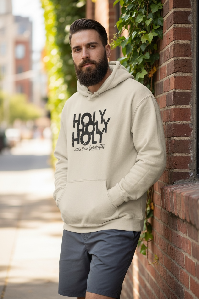 Holy Holy Holy Christian Hoodie — "Holy Holy Holy is the Lord God Almighty" Faith Hoodie
