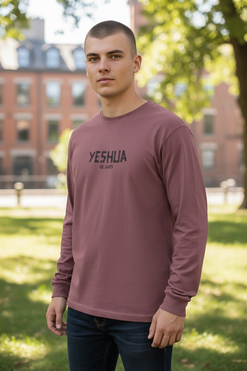 Yeshua He Saves Long Sleeve Tee