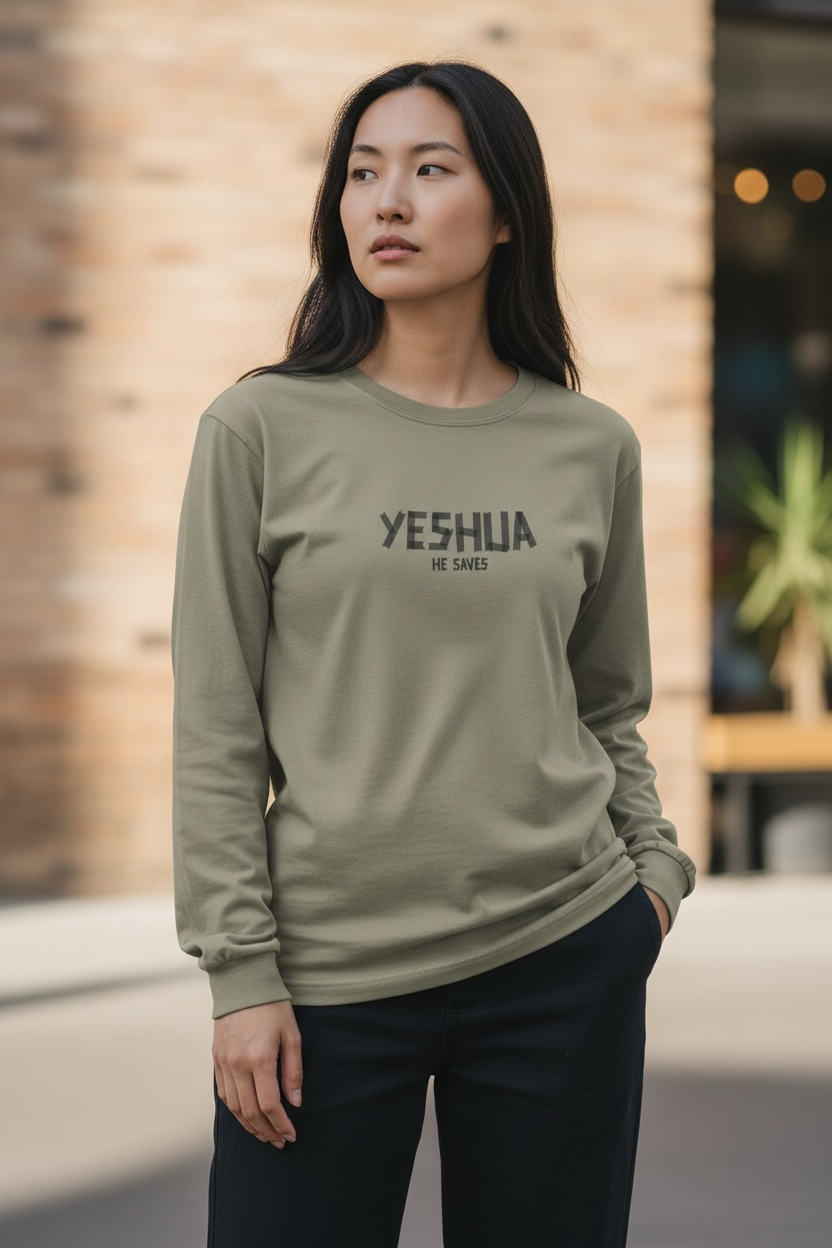 Yeshua He Saves Long Sleeve Tee