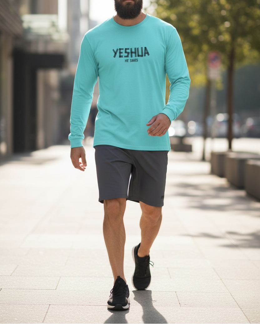 Yeshua He Saves Long Sleeve Tee