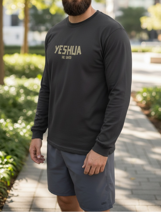 Yeshua He Saves Long Sleeve Tee