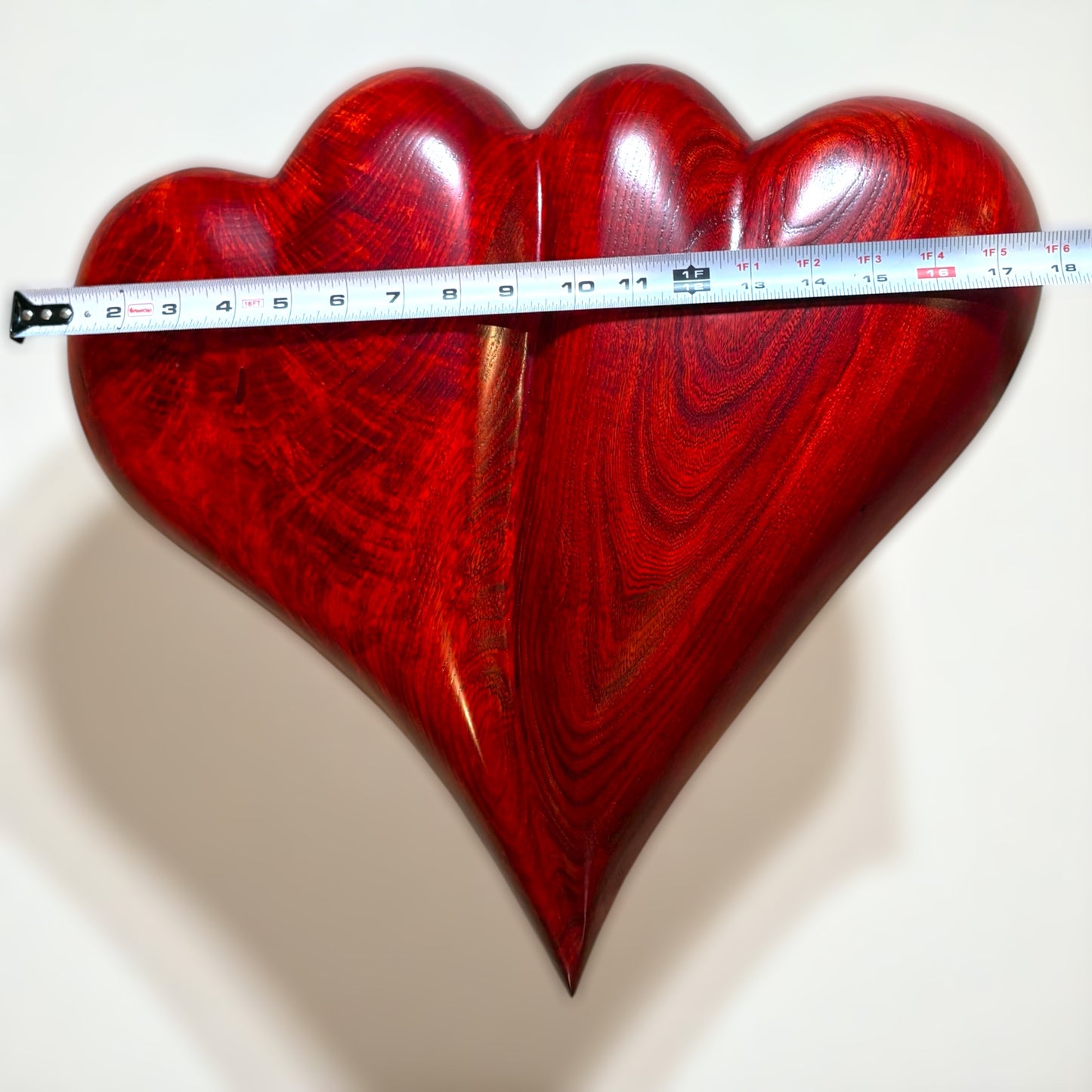 Large Double Red 3D Heart Sculpture Anniversaries gift 20th anniversary wooden Art birthday gift Mother’s Day gift Wooden heart
