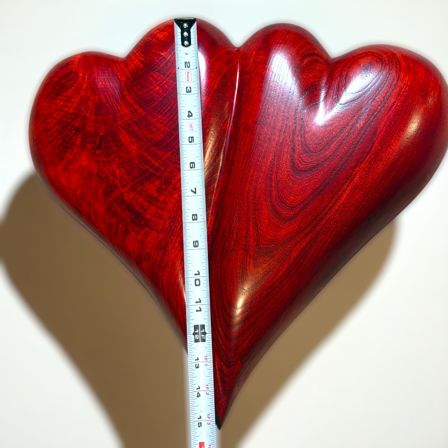 Large Double Red 3D Heart Sculpture Anniversaries gift 20th anniversary wooden Art birthday gift Mother’s Day gift Wooden heart