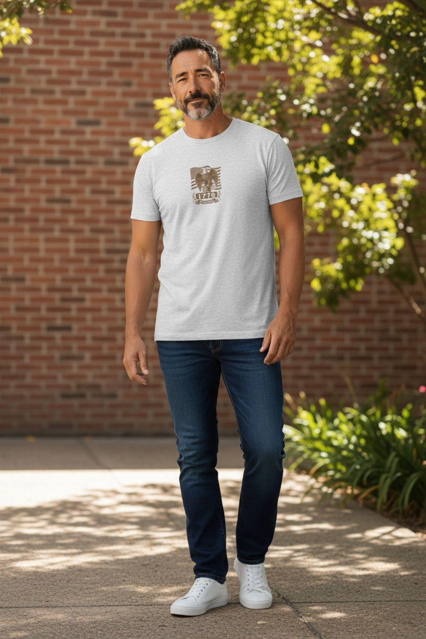 1776 Vintage Eagle American Flag T-Shirt