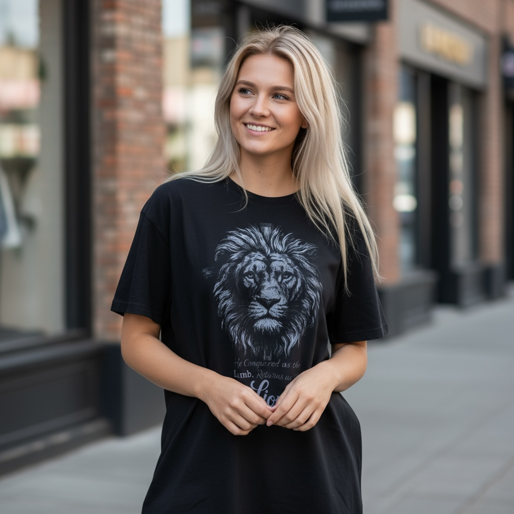 VINTAGE He Conquered as the Lamb Vintage Comfort Colors T-Shirt
