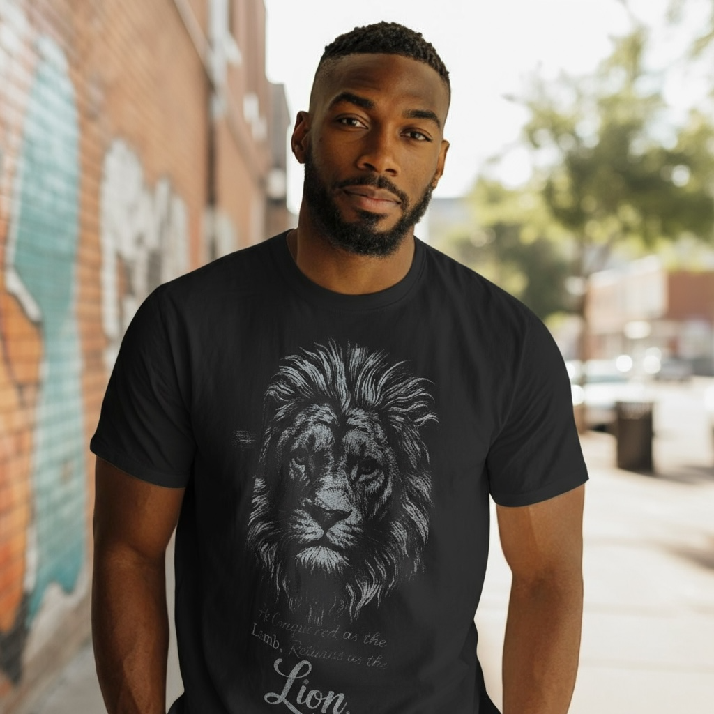 VINTAGE He Conquered as the Lamb Vintage Comfort Colors T-Shirt