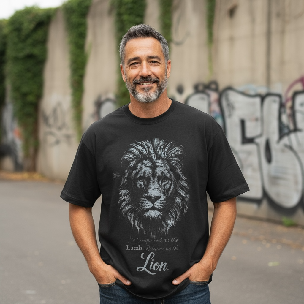 VINTAGE He Conquered as the Lamb Vintage Comfort Colors T-Shirt