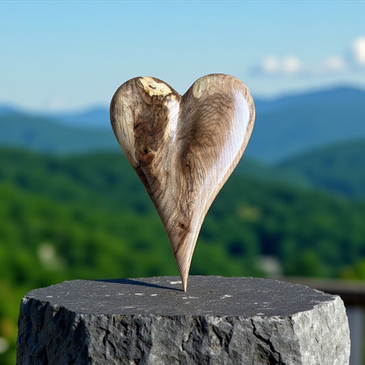 3D Heart Sculpture Anniversaries gift 20th anniversary wooden Art birthday gift Mother’s Day gift Wooden heart