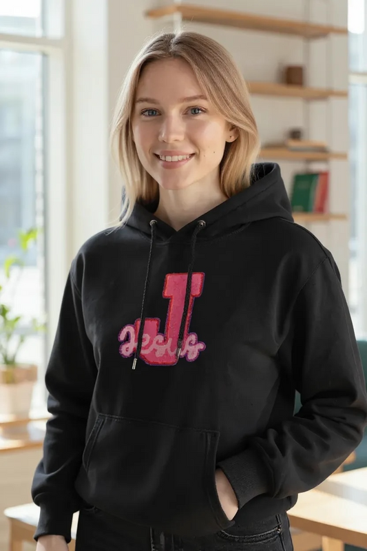 JESUS Hoodie WOMENS CHENILLE PATCH