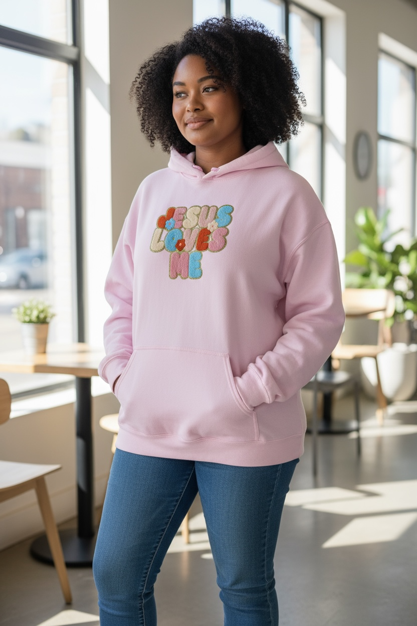 JESUS Loves Me chenille