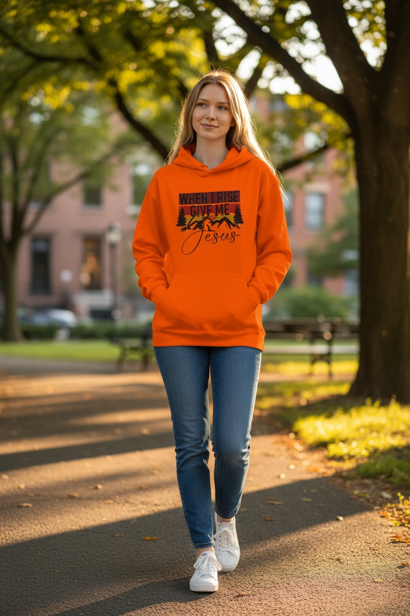 When I rise Give Me Jesus Hoodie