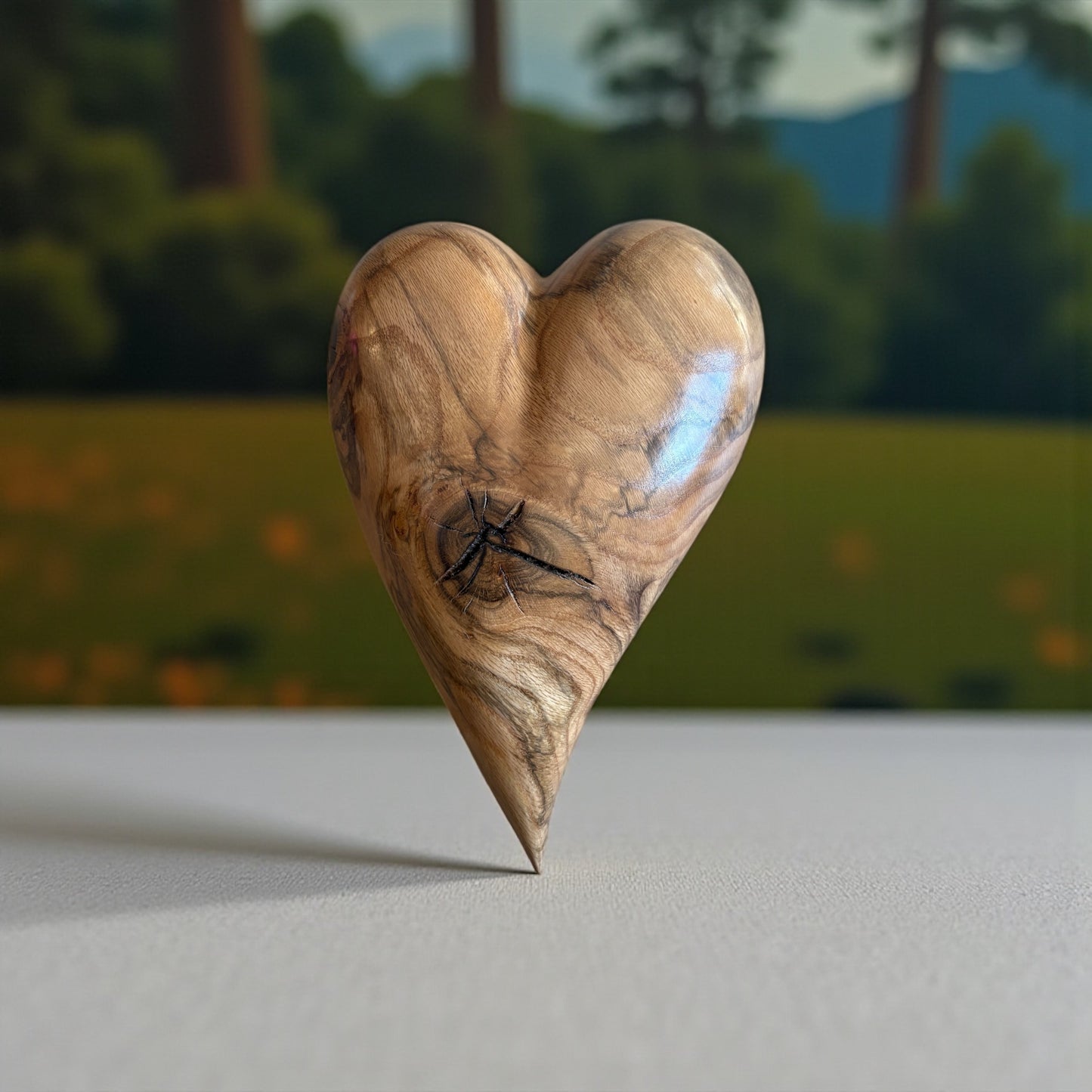 3D Heart Sculpture Anniversaries gift 20th anniversary wooden Art birthday gift Mother’s Day gift Wooden heart