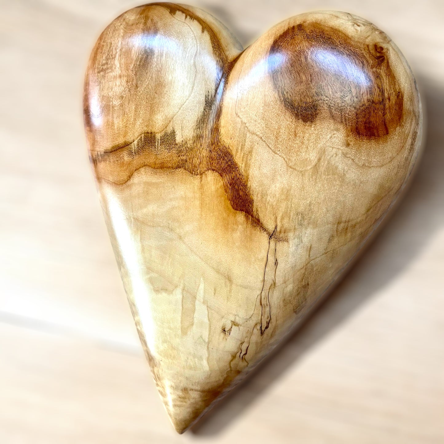 Wooden Heart Art Sculpture Maple Wood Anniversarie gift 20th anniversary birthday gift Mother’s Day gift Wooden heart wall hanging Sculpture