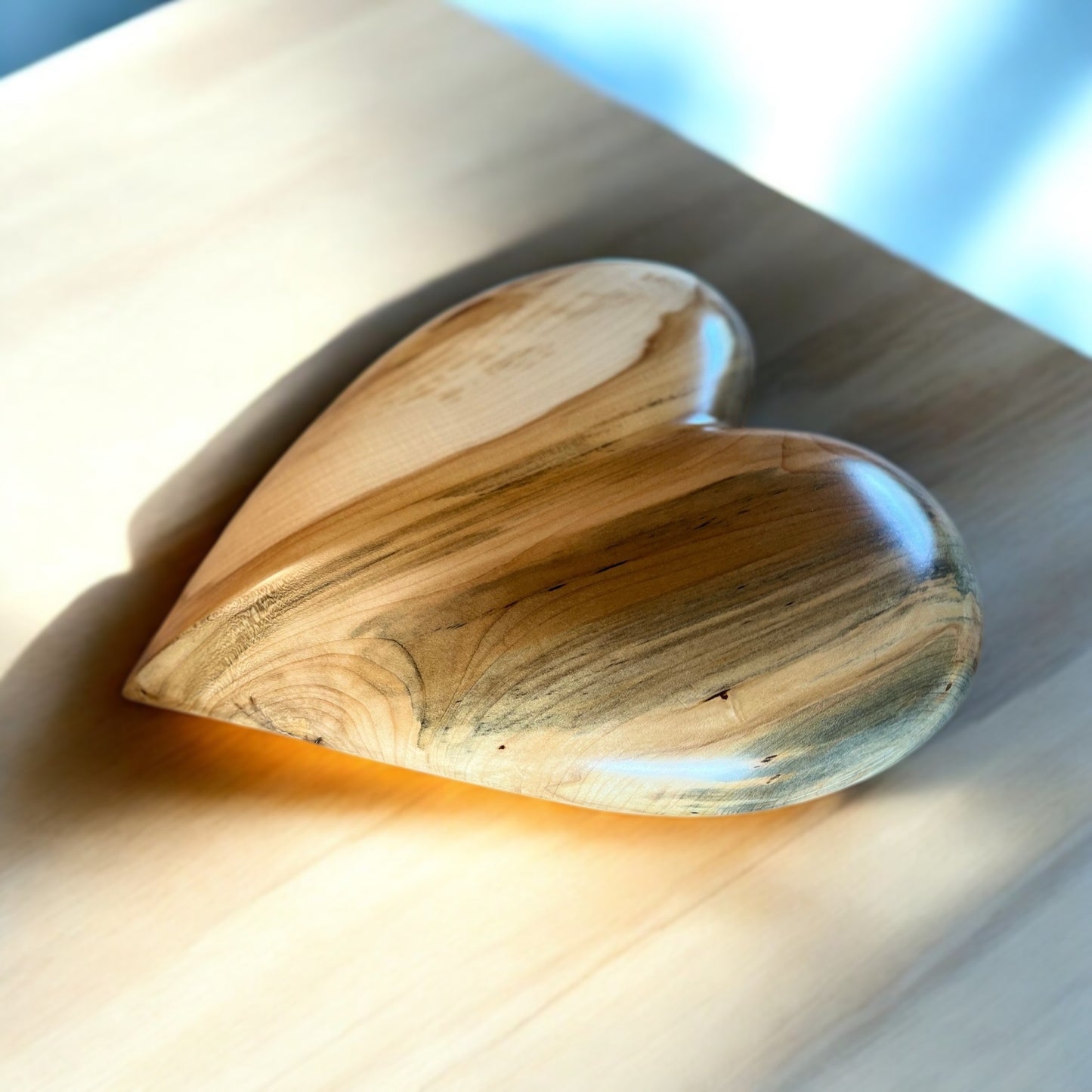 3 D heart Maple Wood Anniversarie gift 20th anniversary wooden Art birthday gift Mother’s Day gift Wooden heart wall hanging heart wood
