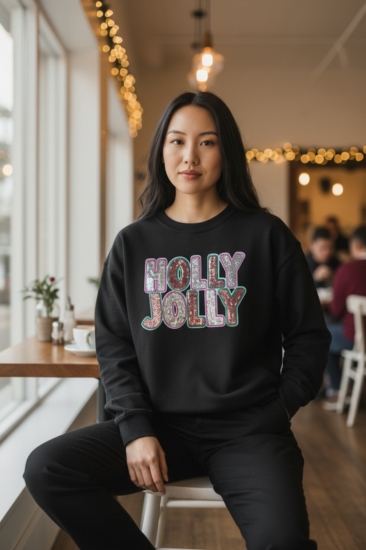Limited Edition Sequin Holly Jolly Sweatshirt