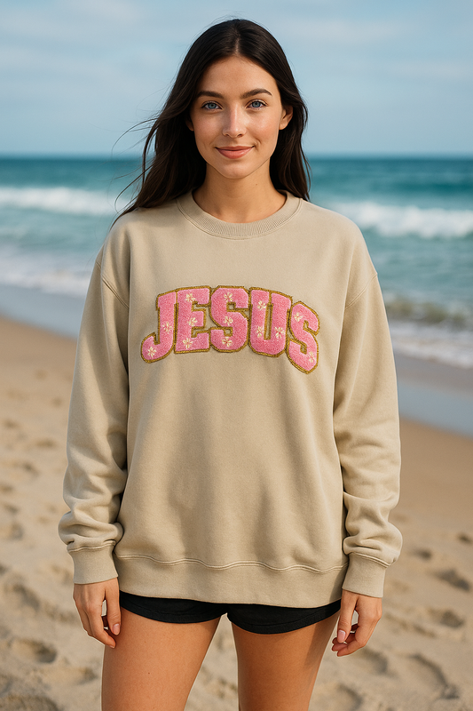 Jesus Chenille Patch Sweatshirt