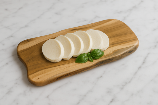 Charcuterie board with rolling wheels