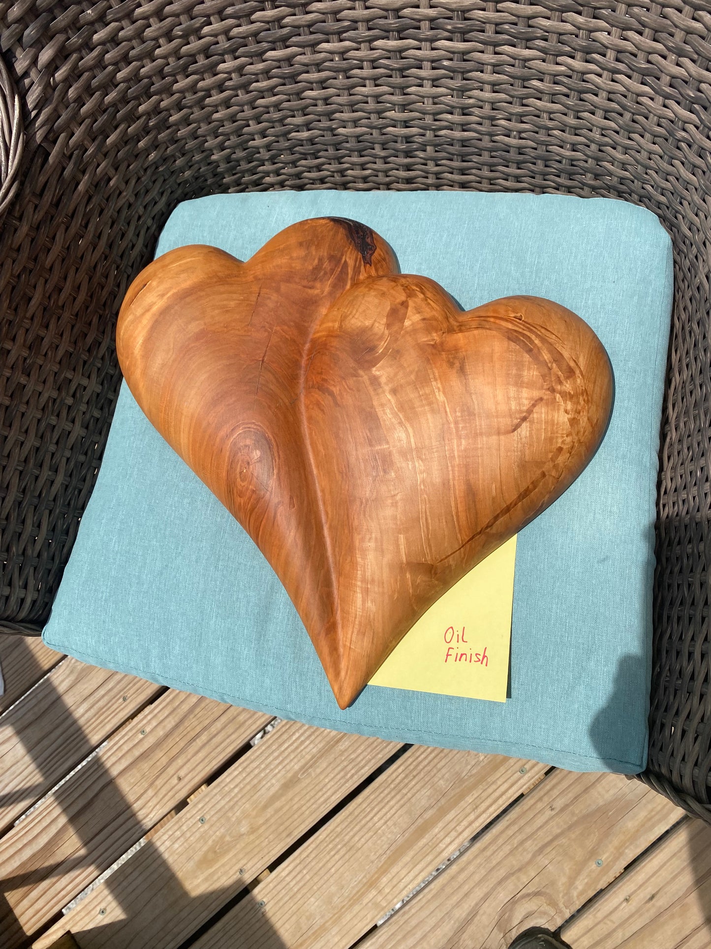 Large Wedding Two Become One Double 3D Heart Sculpture Anniversaries gift 20th anniversary wooden Art birthday gift Mother’s Day gift Wooden heart