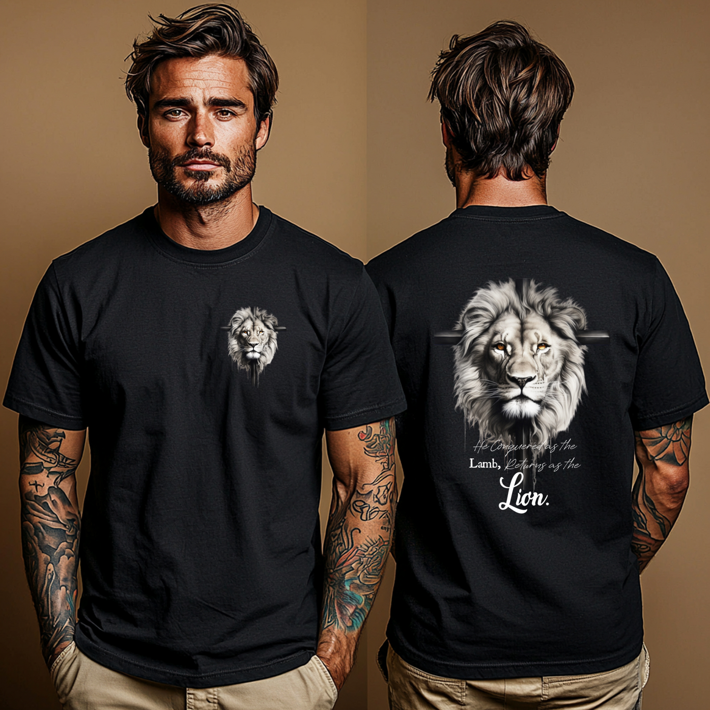 He Conquered as the Lamb, Returns as the Lion Comfort Colors T-Shirt
