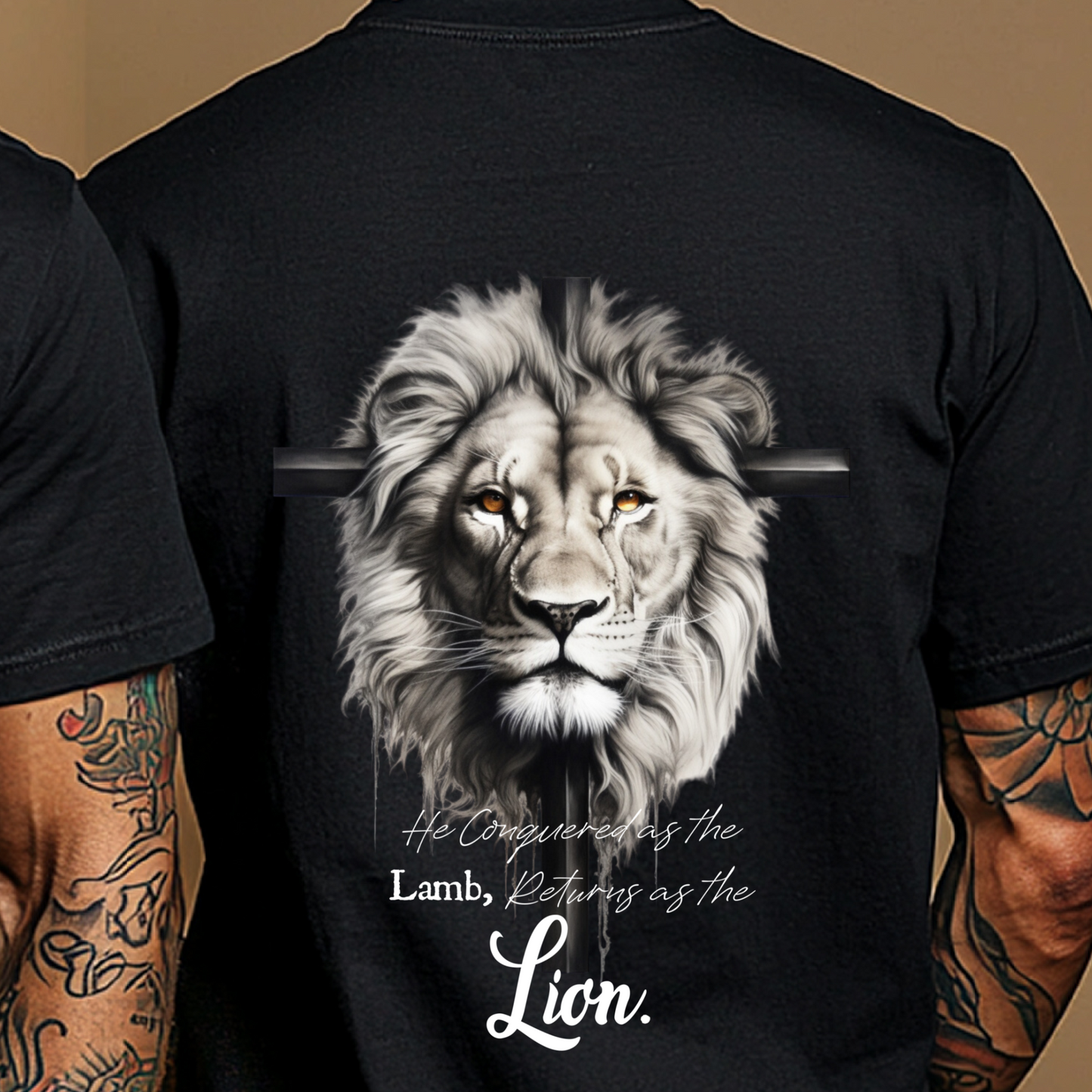 He Conquered as the Lamb, Returns as the Lion Comfort Colors T-Shirt