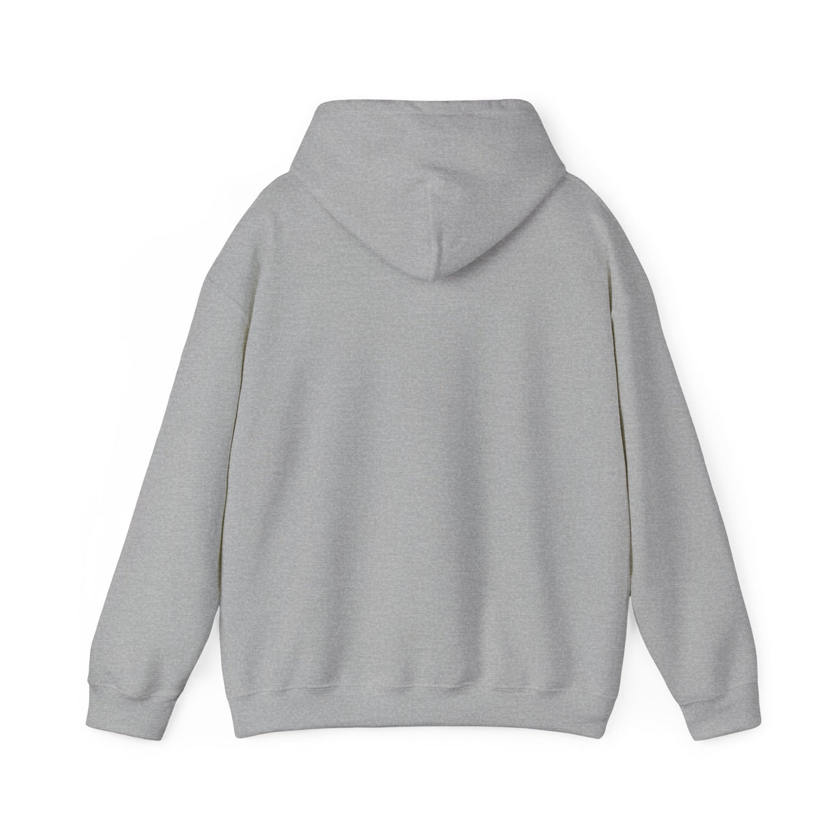 Back view of a Crown N Thread grey cotton-poly blend hoodie with a double-lined hood and classic fit.