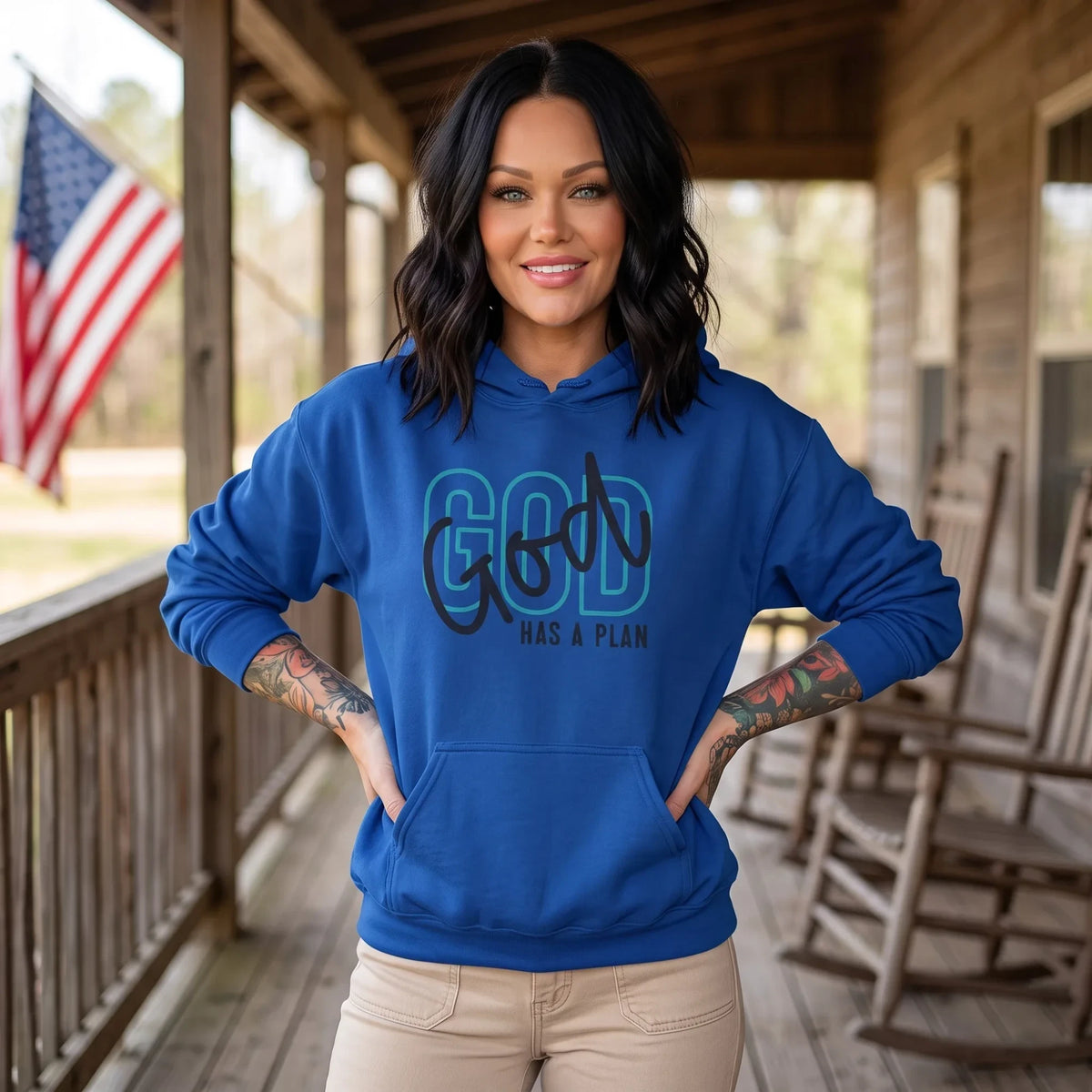 God Has a Plan Graphic Pullover Hoodie