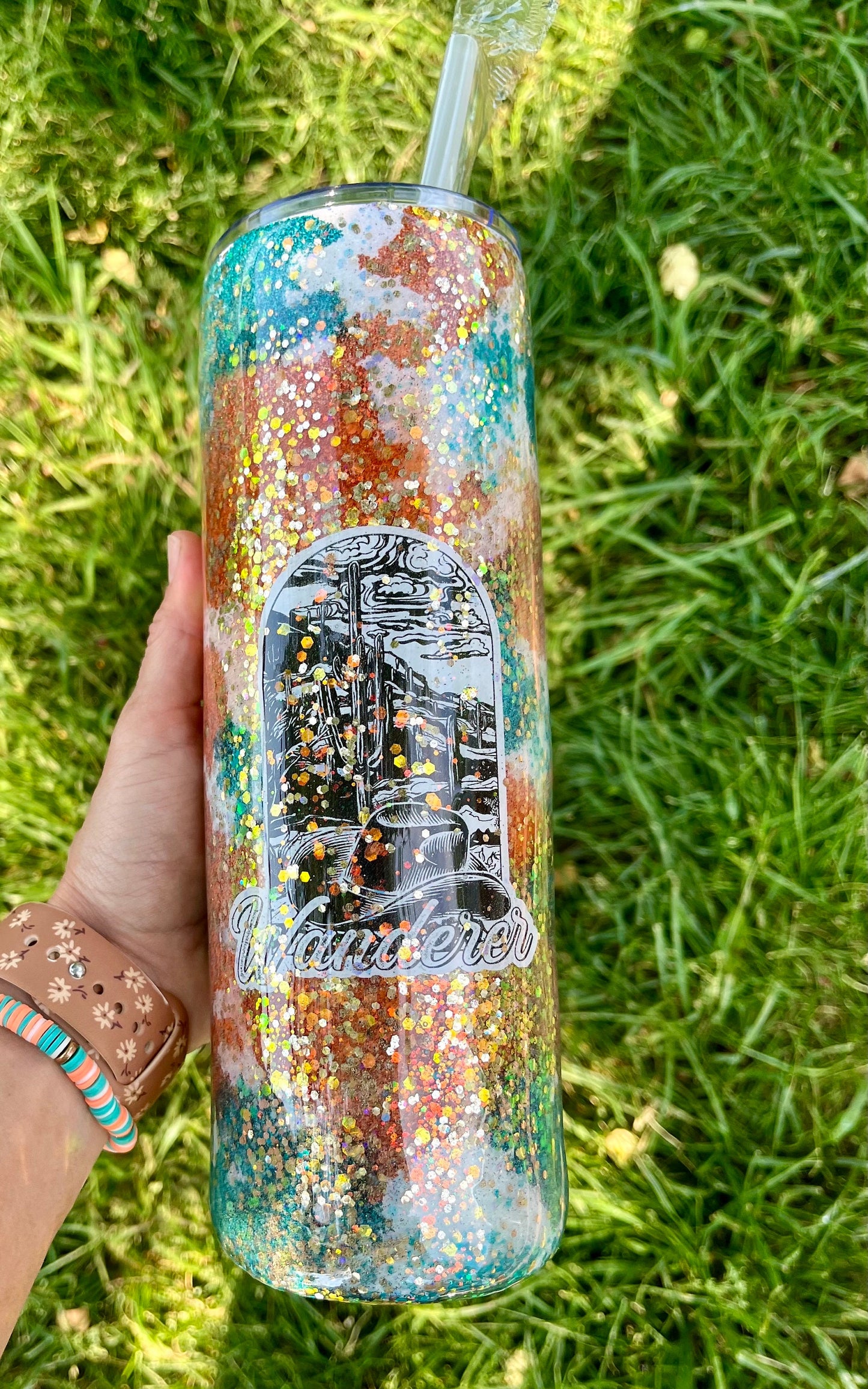 30 oz. Western Turquoise Cow Skinny Tumbler Glitter Cow Tumbler Glitter Drink Cup Cow Lover Cow Lover Cup Sunflowers Sunflower Cup
