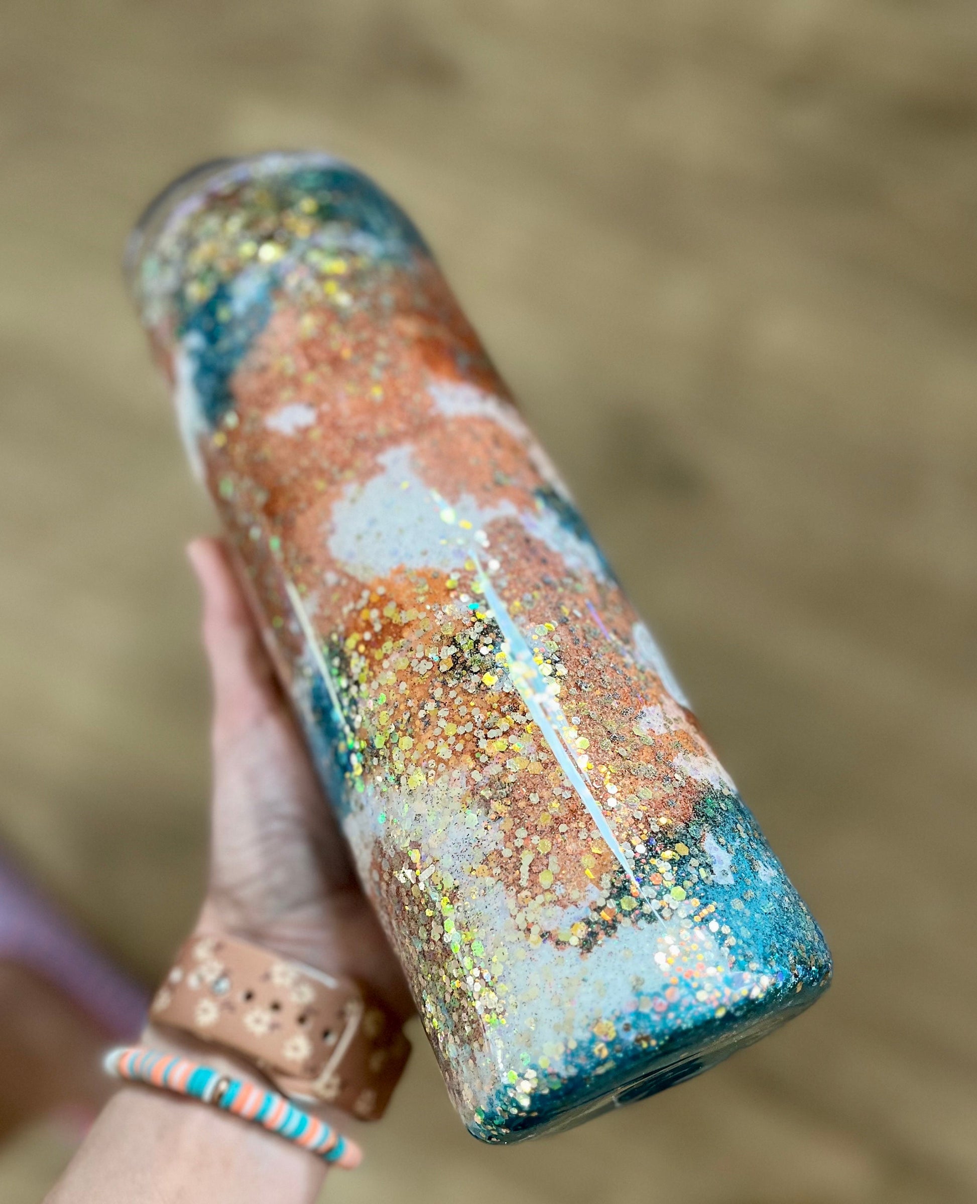 30 oz. Western Turquoise Cow Skinny Tumbler Glitter Cow Tumbler Glitter Drink Cup Cow Lover Cow Lover Cup Sunflowers Sunflower Cup