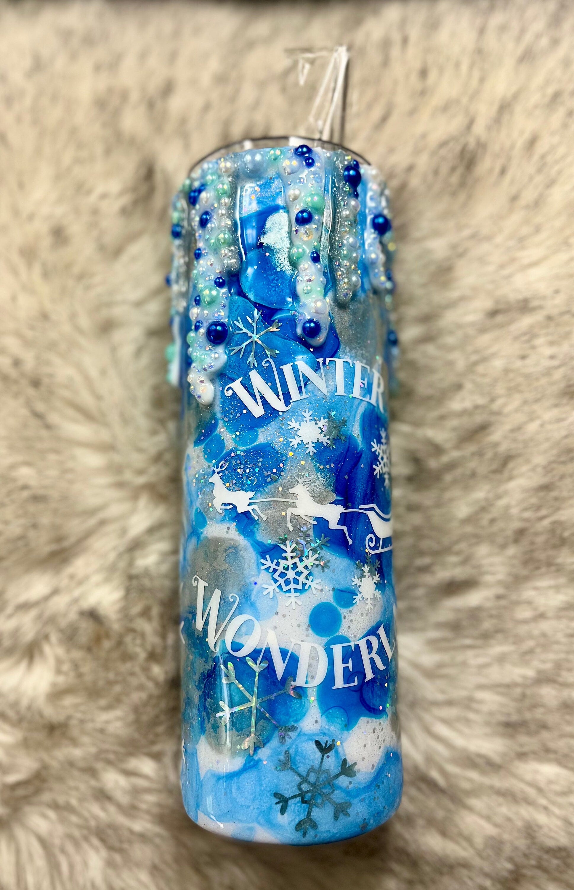 Winter wonderland rhinestones Tumbler Epoxy Tumbler Christmas Gifts Christmas Coffee Cup Coffee Gifts Christmas Decor Merry Christmas Tumbl